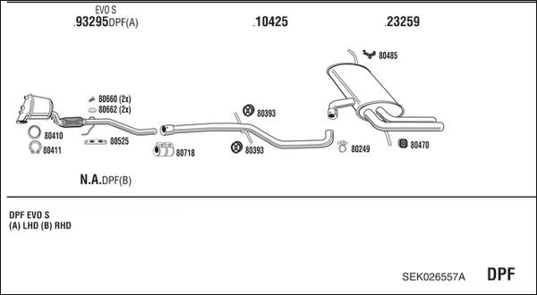 Fonos SEK026557A - Система випуску ОГ autocars.com.ua