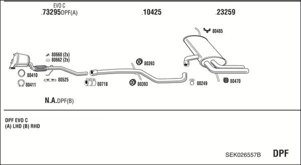 Fonos SEK026557B - Система випуску ОГ autocars.com.ua