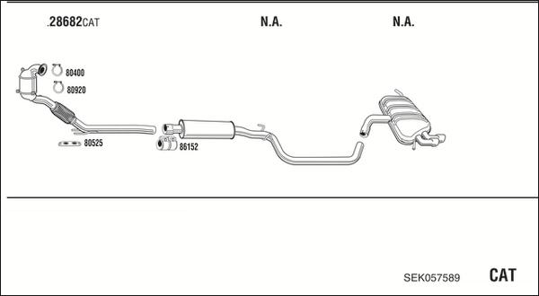 Fonos SEK057589 - Система випуску ОГ autocars.com.ua