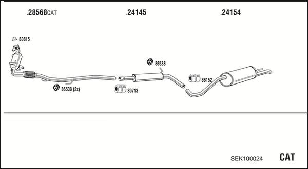 Fonos SEK100024 - Система випуску ОГ autocars.com.ua