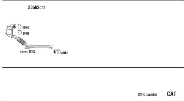 Fonos SEK130556 - Система випуску ОГ autocars.com.ua