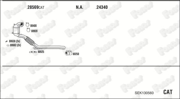 Fonos SEK130560 - Система випуску ОГ autocars.com.ua