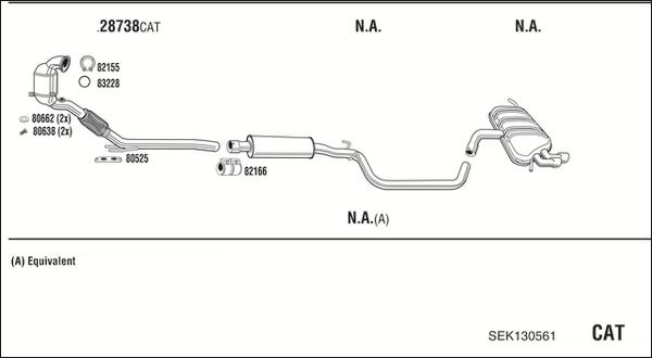 Fonos SEK130561 - Система випуску ОГ autocars.com.ua