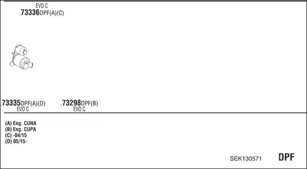 Fonos SEK130571 - Система випуску ОГ autocars.com.ua