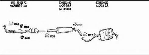 Fonos SET14426 - Система випуску ОГ autocars.com.ua