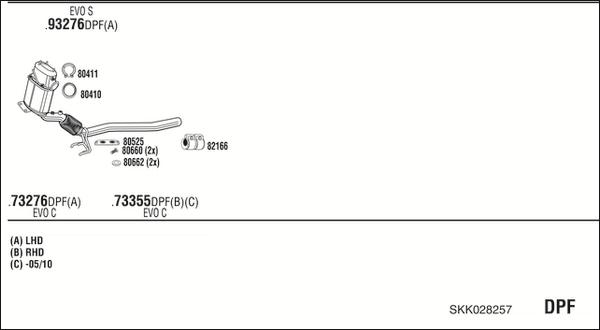 Fonos SKK028257 - Система випуску ОГ autocars.com.ua
