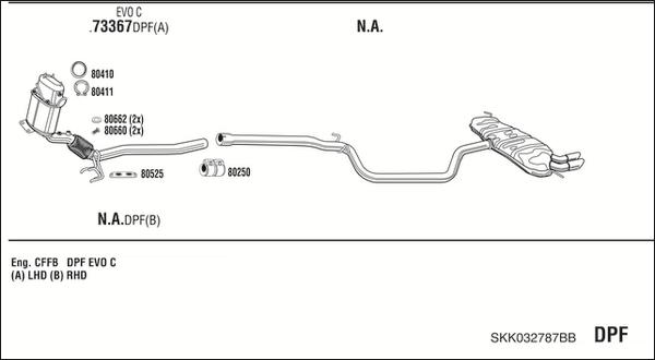 Fonos SKK032787BB - Система випуску ОГ autocars.com.ua