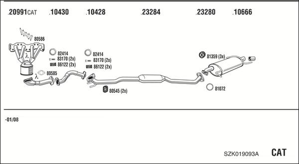 Fonos SZK019093A - Система випуску ОГ autocars.com.ua