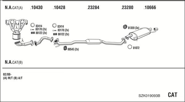 Fonos SZK019093B - Система випуску ОГ autocars.com.ua