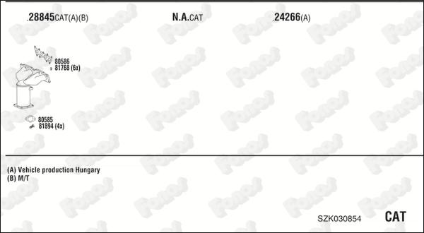 Fonos SZK030854 - Система випуску ОГ autocars.com.ua