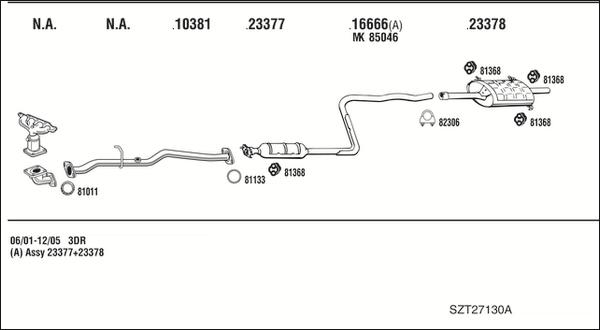 Fonos SZT27130A - Система випуску ОГ autocars.com.ua