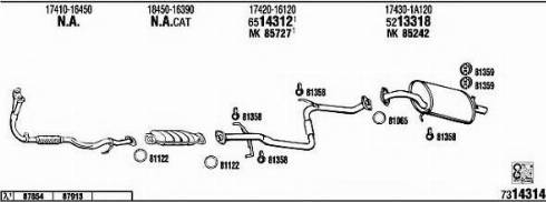 Fonos TO50872 - Система випуску ОГ autocars.com.ua