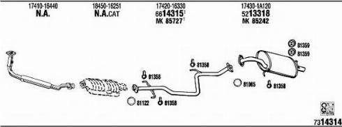 Fonos TO50873 - Система випуску ОГ autocars.com.ua
