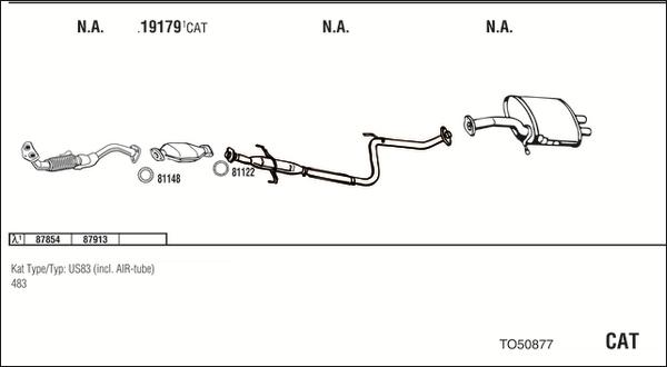 Fonos TO50877 - Система випуску ОГ autocars.com.ua