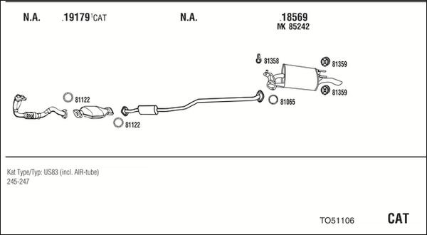 Fonos TO51106 - Система випуску ОГ autocars.com.ua