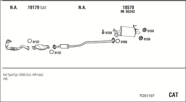 Fonos TO51107 - Система випуску ОГ autocars.com.ua