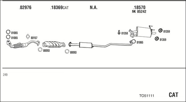 Fonos TO51111 - Система випуску ОГ autocars.com.ua
