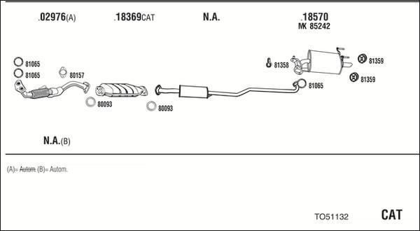 Fonos TO51132 - Система випуску ОГ autocars.com.ua