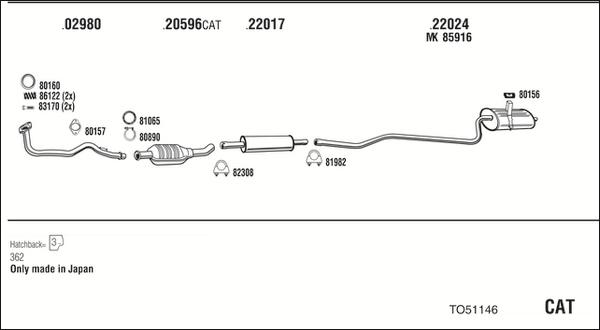 Fonos TO51146 - Система випуску ОГ autocars.com.ua
