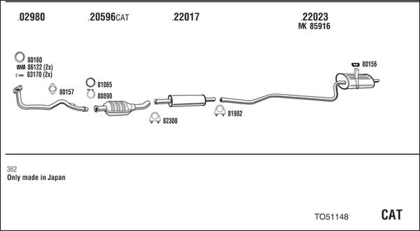 Fonos TO51148 - Система випуску ОГ autocars.com.ua