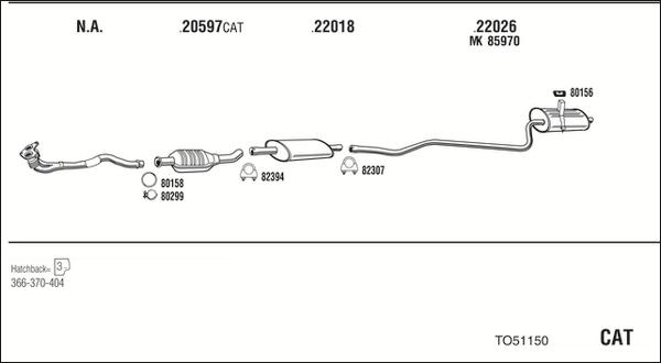 Fonos TO51150 - Система випуску ОГ autocars.com.ua