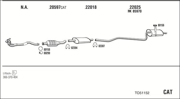 Fonos TO51152 - Система випуску ОГ autocars.com.ua