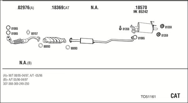 Fonos TO51161 - Система випуску ОГ autocars.com.ua