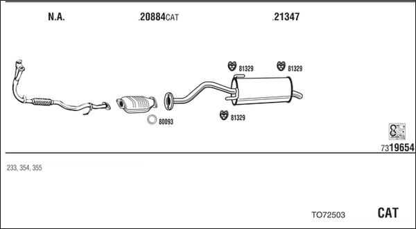 Fonos TO72503 - Система випуску ОГ autocars.com.ua