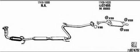 Fonos TO85823 - Система випуску ОГ autocars.com.ua