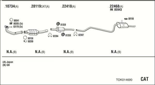 Fonos TOK014690 - Система випуску ОГ autocars.com.ua