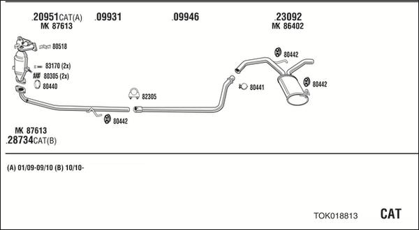 Fonos TOK018813 - Система випуску ОГ autocars.com.ua