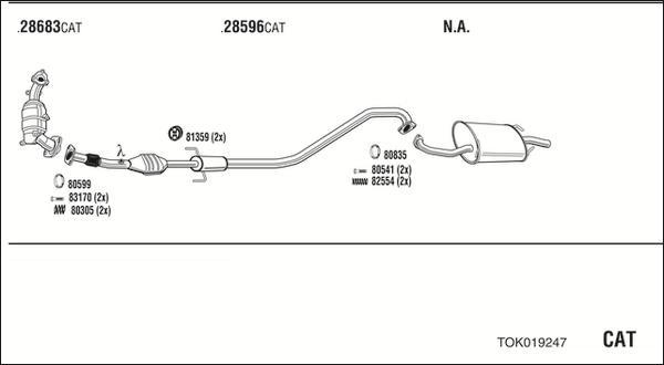 Fonos TOK019247 - Система випуску ОГ autocars.com.ua