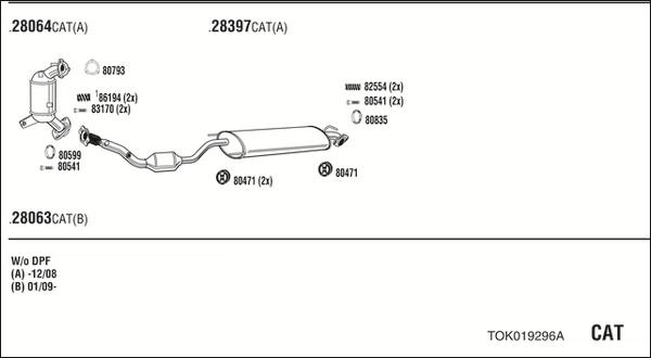 Fonos TOK019296A - Система випуску ОГ autocars.com.ua