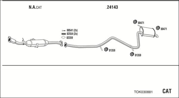 Fonos TOK030881 - Система випуску ОГ autocars.com.ua