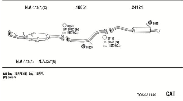 Fonos TOK031149 - Система випуску ОГ autocars.com.ua