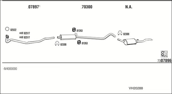 Fonos VH20288 - Система випуску ОГ autocars.com.ua