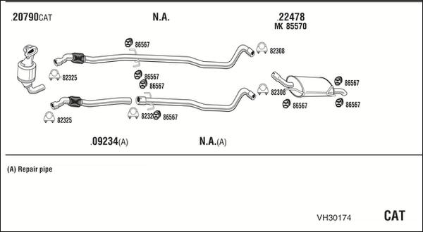 Fonos VH30174 - Система випуску ОГ autocars.com.ua