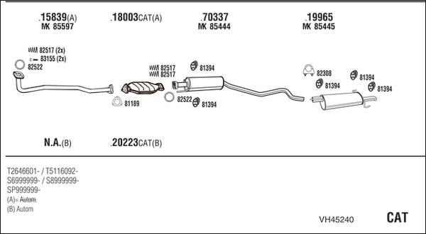 Fonos VH45240 - Система випуску ОГ autocars.com.ua