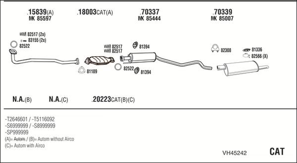 Fonos VH45242 - Система випуску ОГ autocars.com.ua