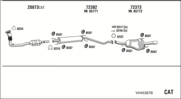Fonos VH45367B - Система випуску ОГ autocars.com.ua