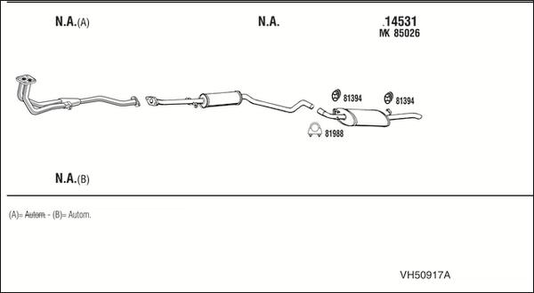 Fonos VH50917A - Система випуску ОГ autocars.com.ua