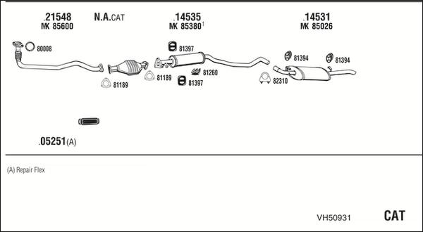 Fonos VH50931 - Система випуску ОГ autocars.com.ua