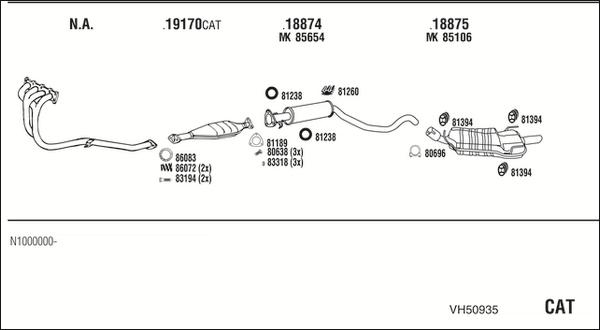 Fonos VH50935 - Система випуску ОГ autocars.com.ua