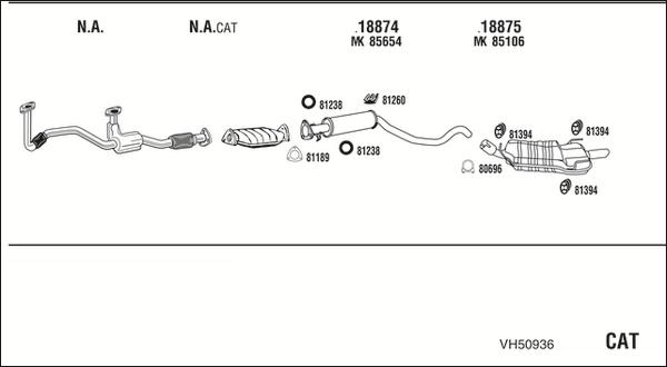 Fonos VH50936 - Система випуску ОГ autocars.com.ua