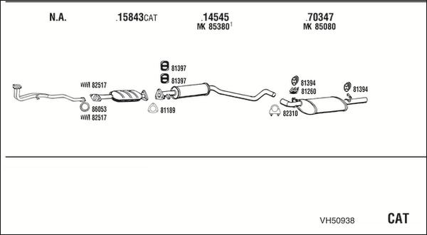 Fonos VH50938 - Система випуску ОГ autocars.com.ua