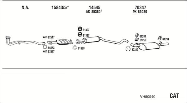 Fonos VH50940 - Система випуску ОГ autocars.com.ua