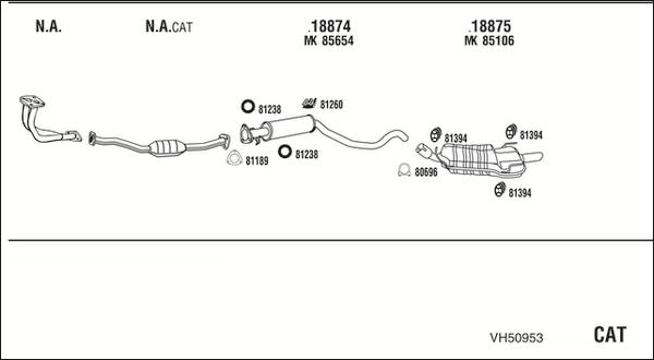 Fonos VH50953 - Система випуску ОГ autocars.com.ua