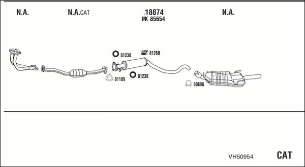Fonos VH50954 - Система випуску ОГ autocars.com.ua