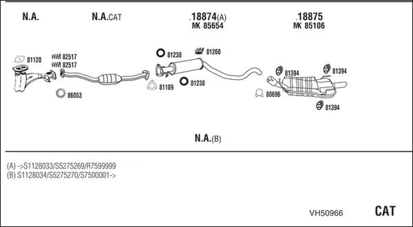 Fonos VH50966 - Система випуску ОГ autocars.com.ua