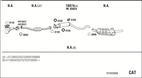 Fonos VH50968 - Система випуску ОГ autocars.com.ua